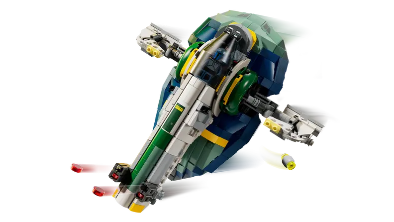 LEGO Star Wars 75433 Jango Fett's Starship - Play & Display Toy with Rotating Wings & 3 Minifigures incl. Boba Fett