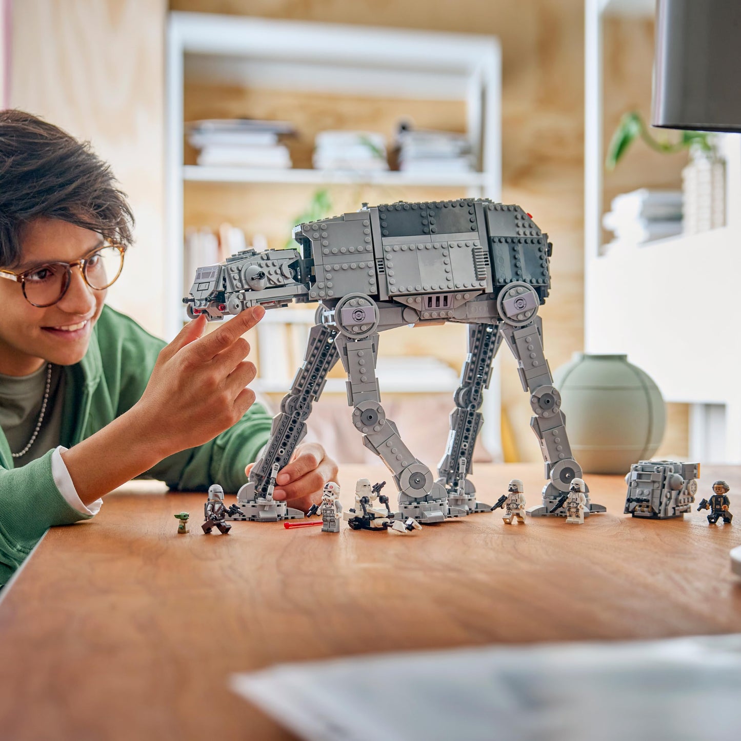 LEGO Star Wars 75454 Imperial Remnant AT-AT with INT-4 Toy - The Mandalorian and Grogu Model with Shuttle, Speeder Bike, 7 Minifigures