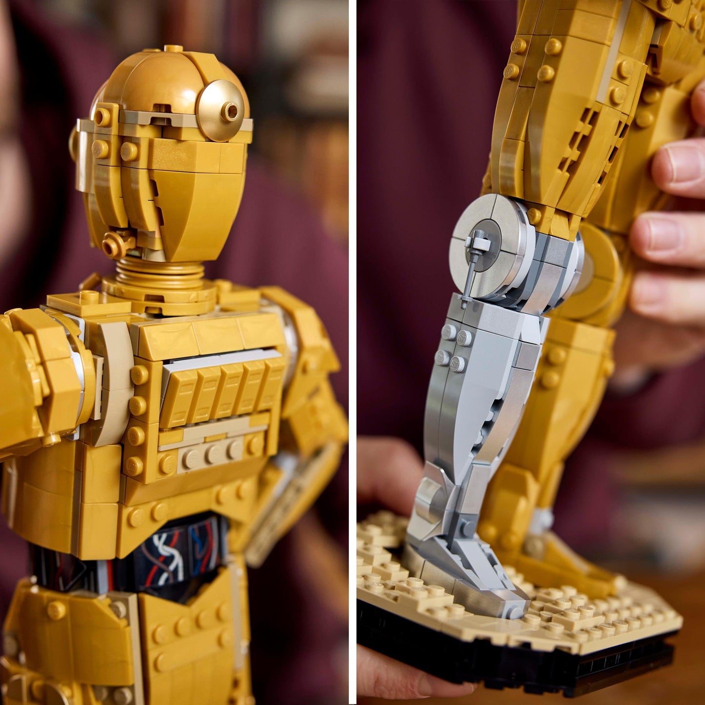 LEGO 75398 Star Wars C-3PO Droid Figure Building Set, Collectible Model Kit for Adults to Build with Character Minifigure and Display Stand