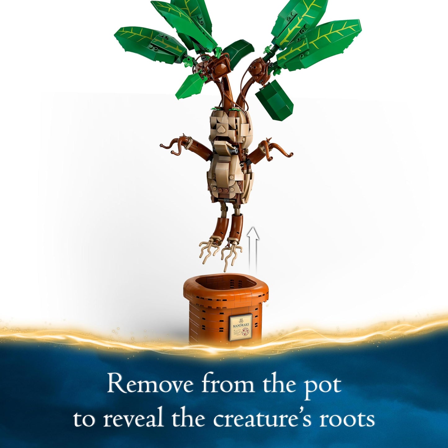 LEGO 76433 Harry Potter Mandrake Plant Toy Figure and Pot, Magical Set, Wizarding World Gift Idea for Girls, Boys and Fans, Imaginative Kids, Bedroom Decoration or Desk Accessory 76433
