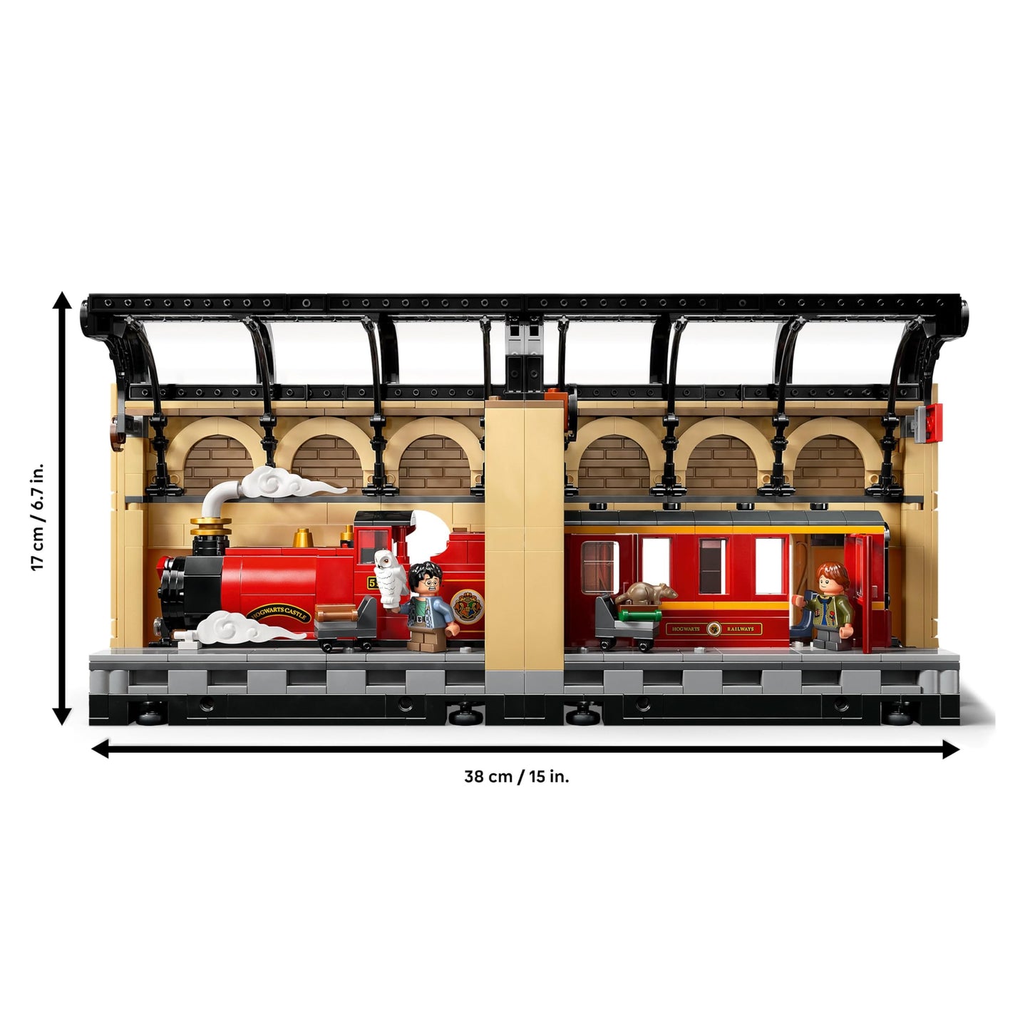 LEGO 76450 Harry Potter Book Nook : Hogwarts Express Set with a Train Toy, 2 Minifigures incl. Ron Weasley, plus Hedwig and Scabbers Figures