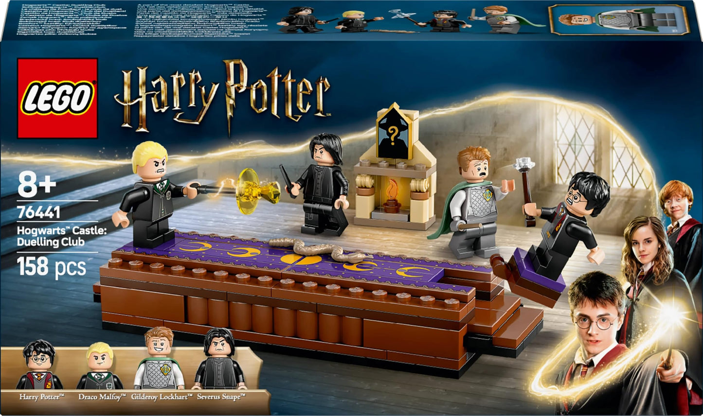 LEGO 76441 Harry Potter Hogwarts Castle : Dueling Club Playset with 4 Collectible Minifigures incl. Draco Malfoy & Severus Snape, Role Play Toy with Toppling Function