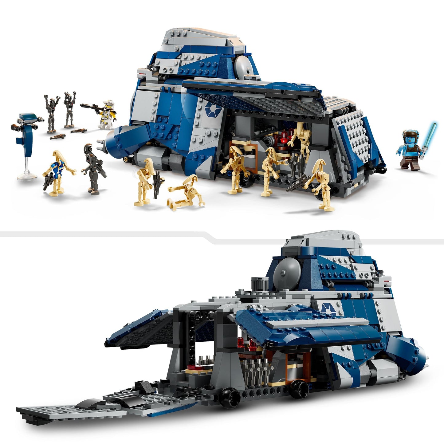 LEGO Star Wars 75435 Battle of Felucia Separatist MTT - Interactive Toy with a Speeder, 2 Minifigures & 10 Droid Figures