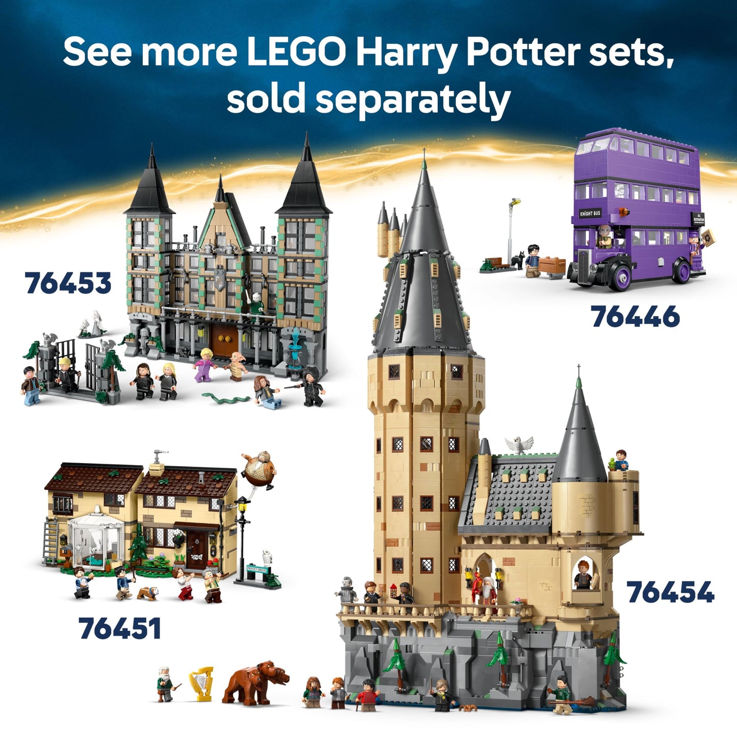 LEGO 76452 Harry Potter Quality Quidditch Supplies & Ice Cream Parlour Set with 2 Diagon Aley Shop Toys, 6 Minifigures & Accessories incl. a Nimbus 2000 Broom