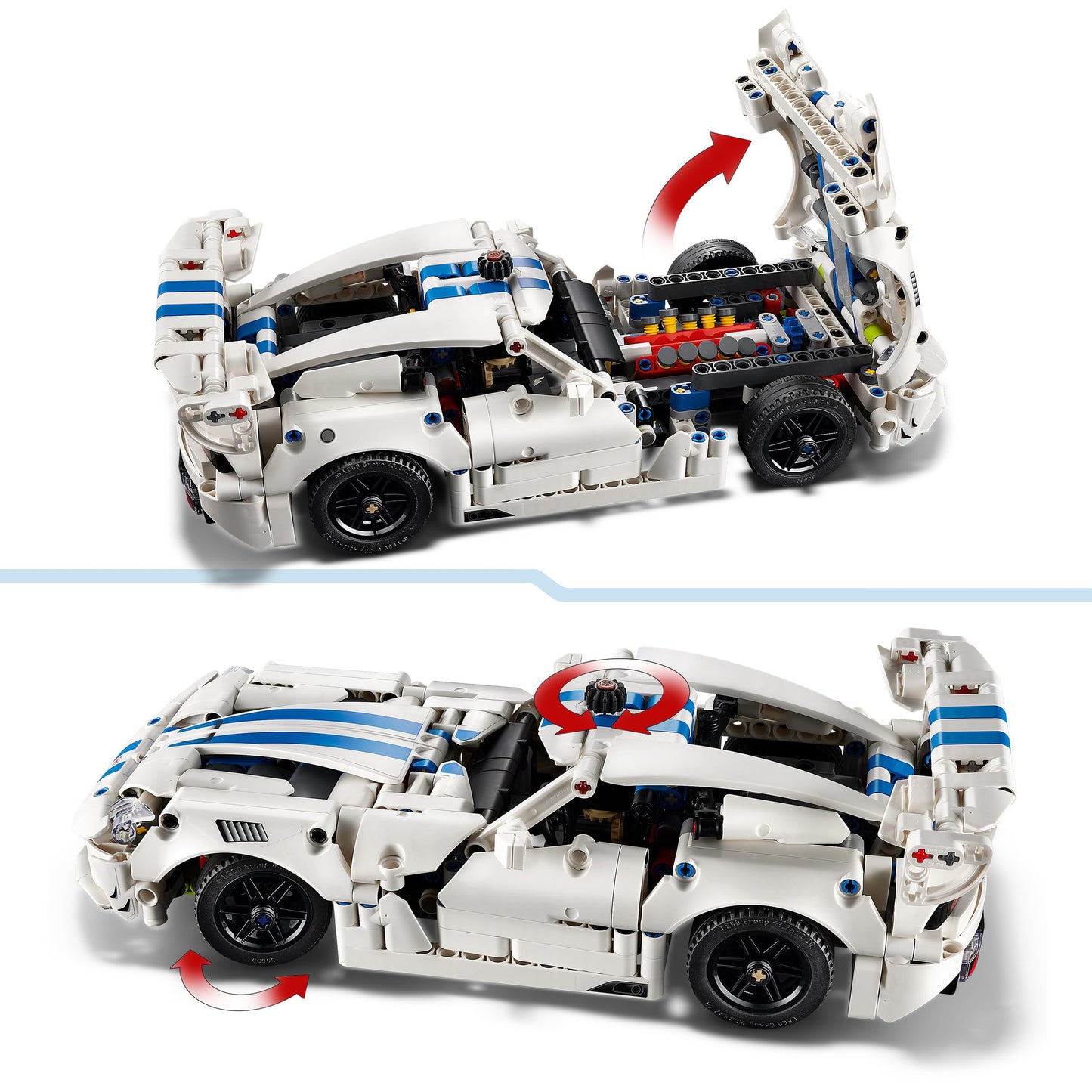 LEGO 42234 Technic Dodge Viper GTS-R Sports Car Toy - Model Kit with V10 Engine, Steering & Differential