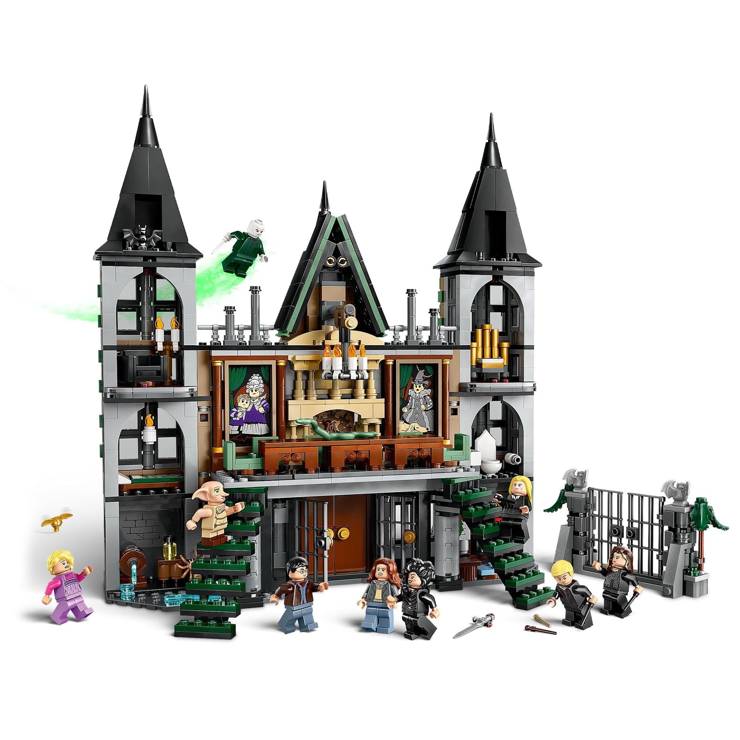 LEGO 76453 Harry Potter Malfoy Manor Set, Collectible Building Toy for Kids, Features 9 Character Minifigures Including Dobby