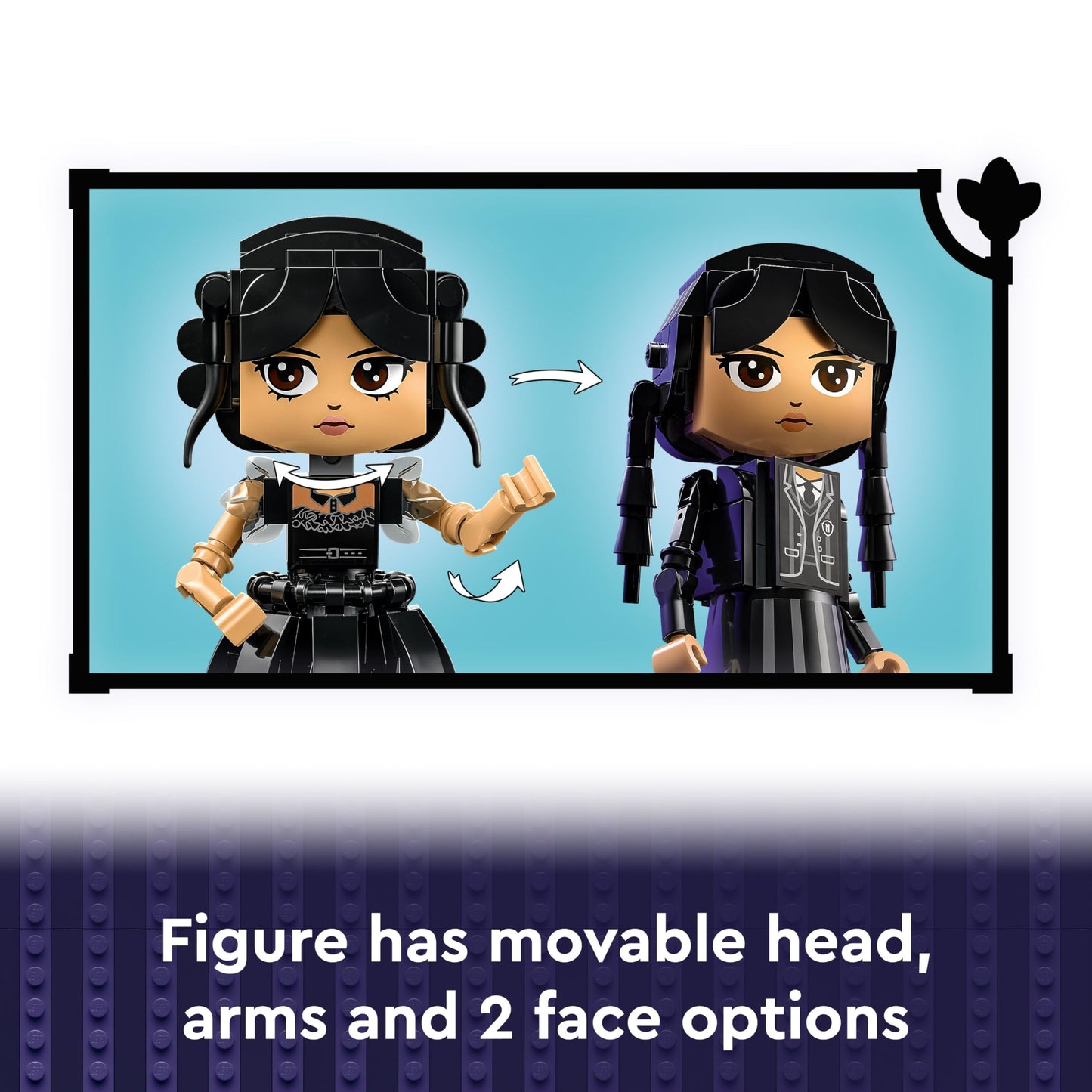 LEGO 76780 Wednesday Addams Figure - Includes 2 Faces & Outfits, plus Classic Character Thing
