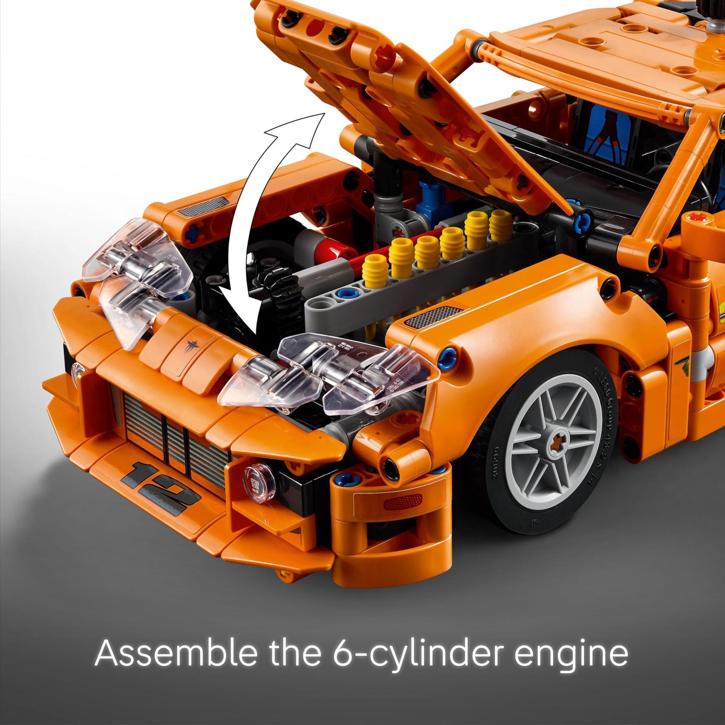 LEGO 42204 Technic Fast and Furious Toyota Supra MK4 Toy Car - 6 Cylinder Engine & Opening Doors