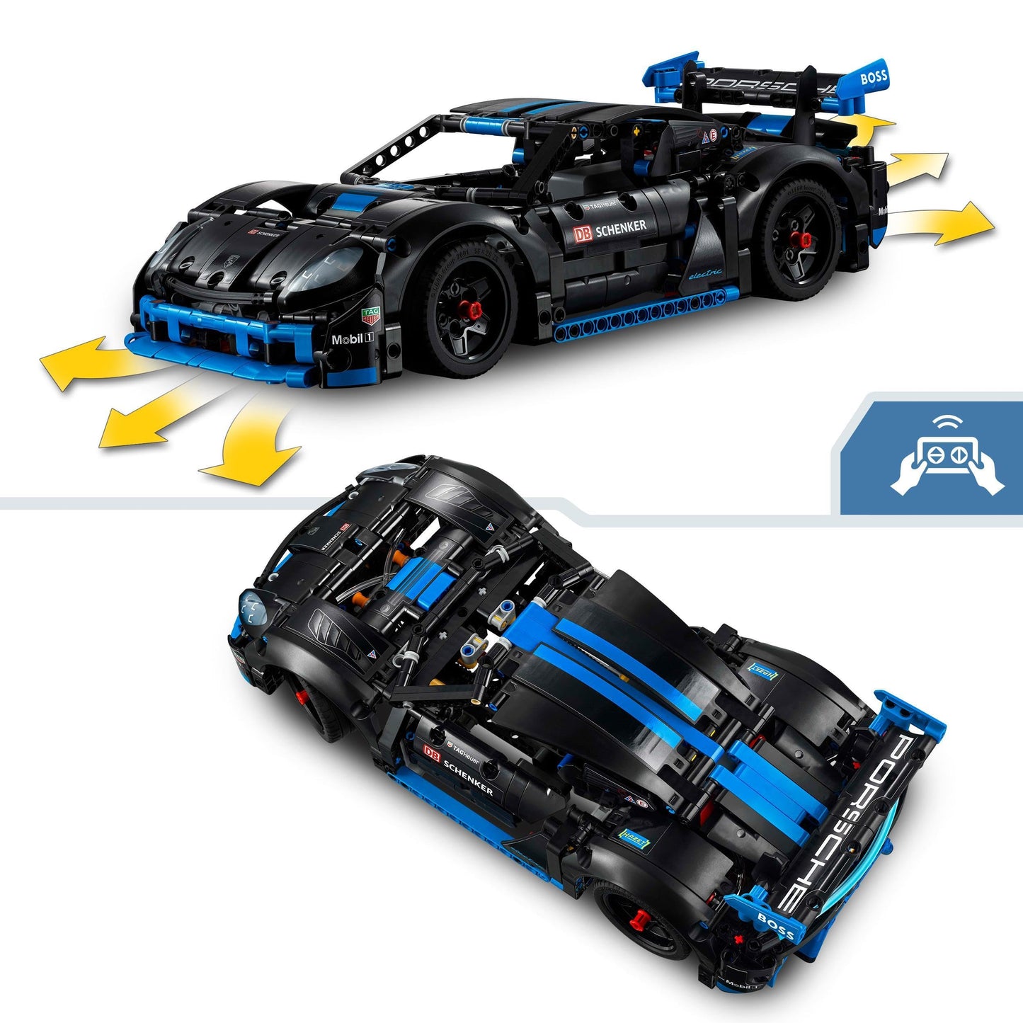 LEGO 42176 Technic Porsche GT4 e-Performance Race Car Toy for 10 Plus Year Old Boys & Girls, Model Vehicle with Remote Control Action