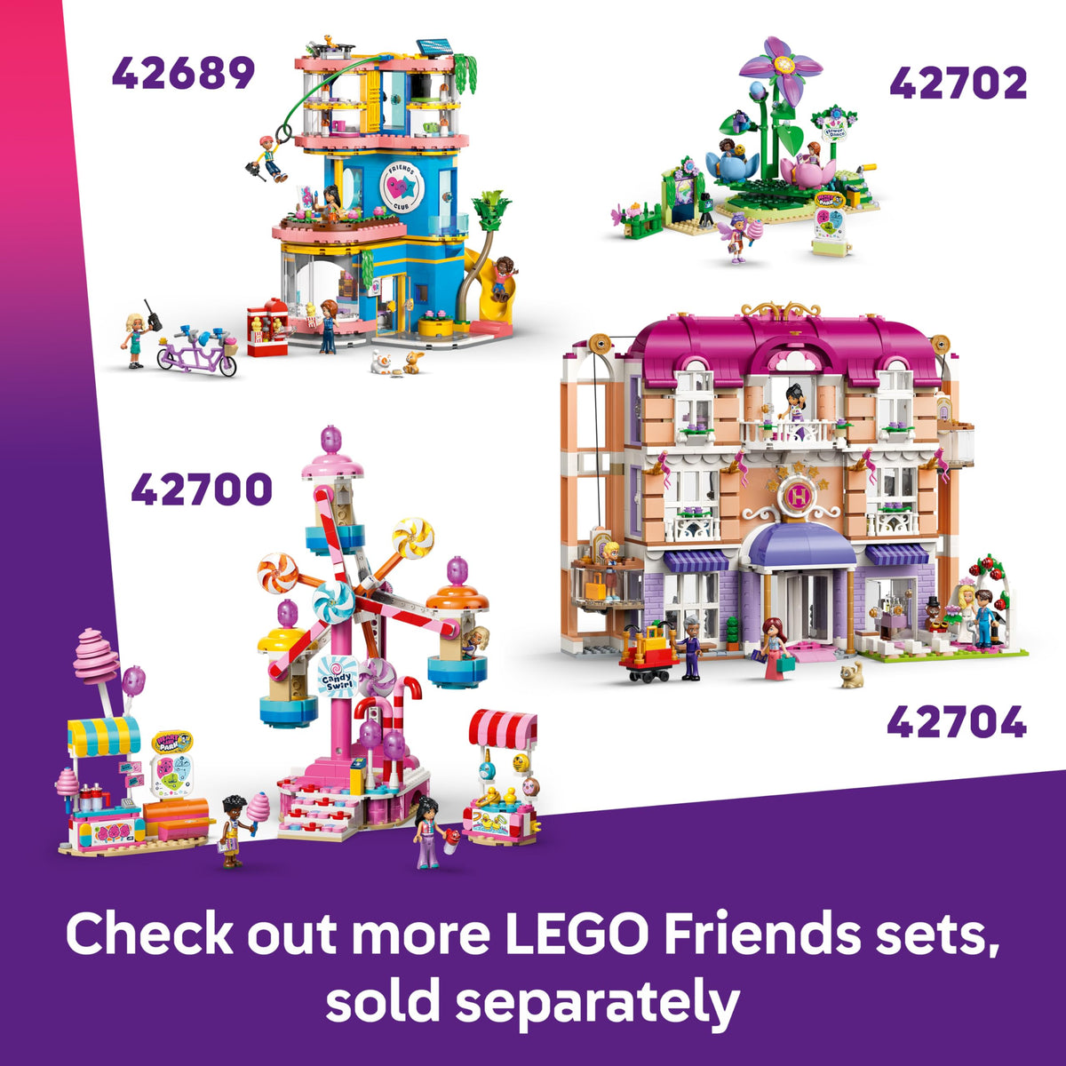 LEGO 42703 Friends Mermaid Roller Coaster Ride with 3 Cars, Shop, 5 Mini Dolls & Accessories