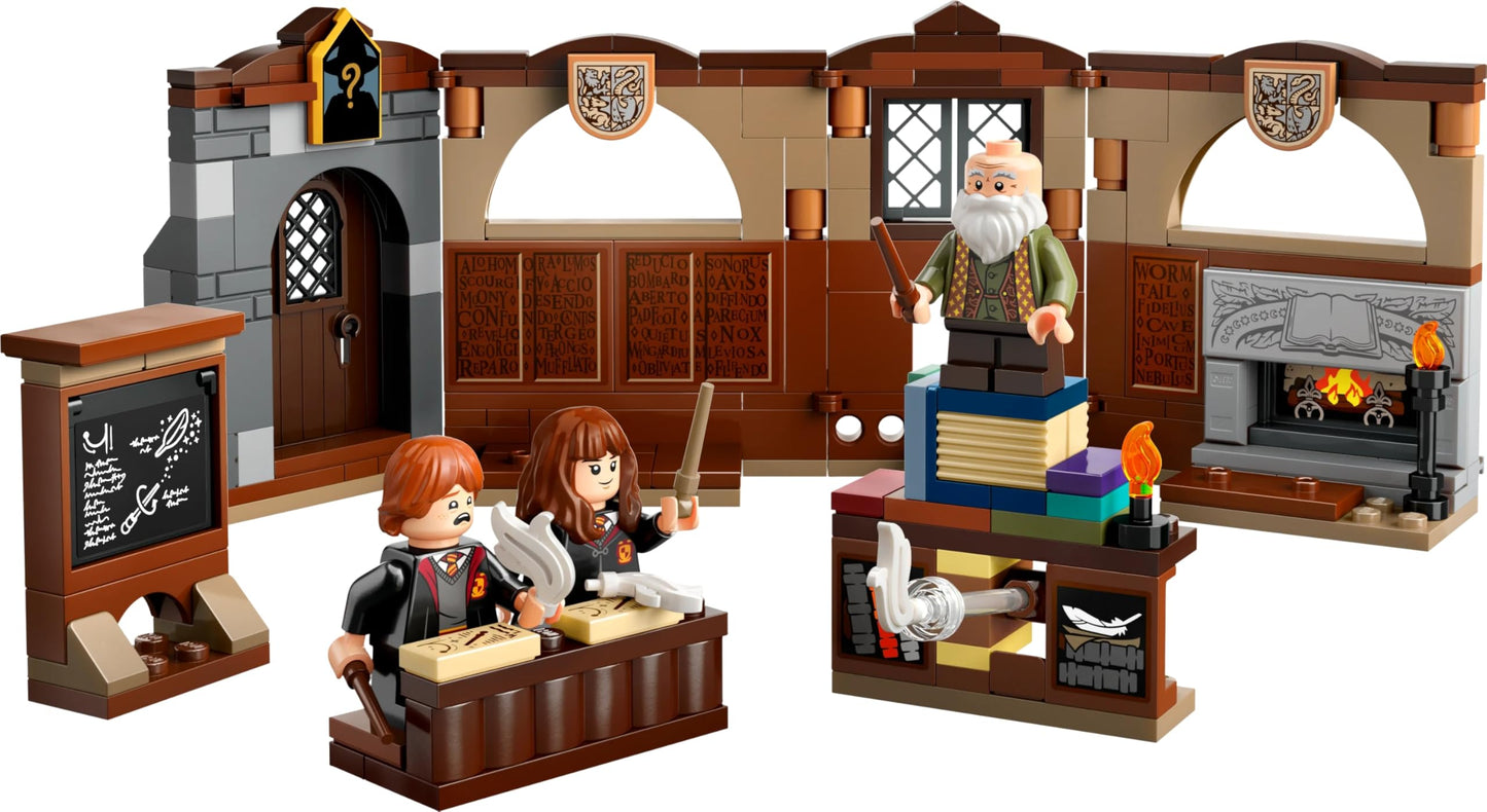 LEGO 76442 Harry Potter Hogwarts Castle : Charms Class Set with 3 Minifigures incl. Hermione Granger & Ron Weasley, Features Wingardium Levitation Function