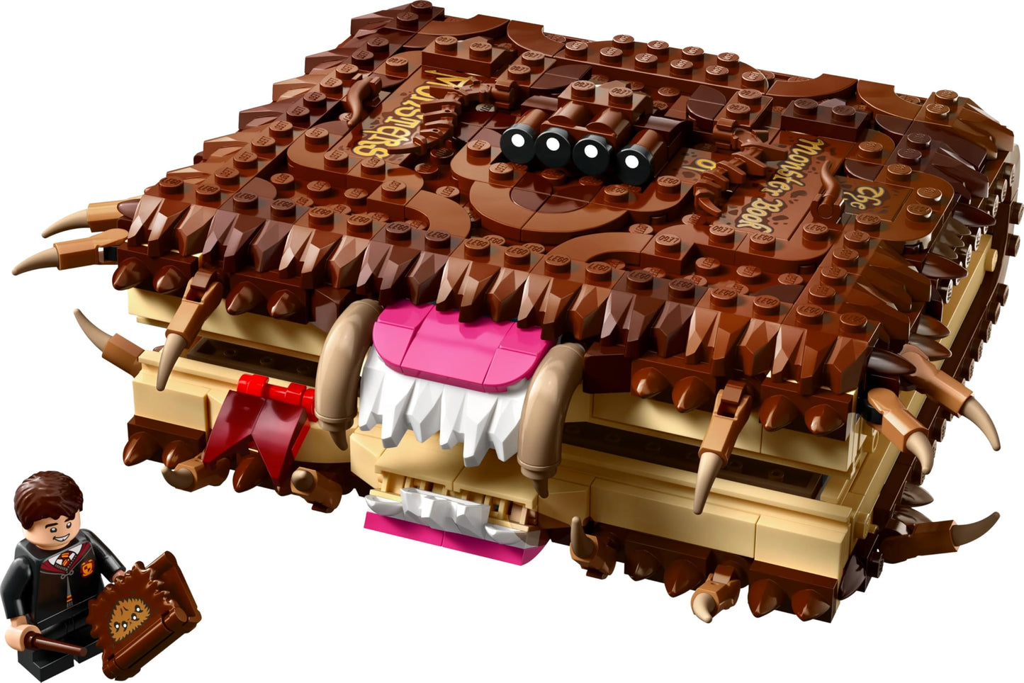 LEGO 76449 Harry Potter Chomping Monster Book Of Monsters – Interactive Toy with Pull-Back Motor & Chomping Mouth – incl. Neville Longbottom Minifigure