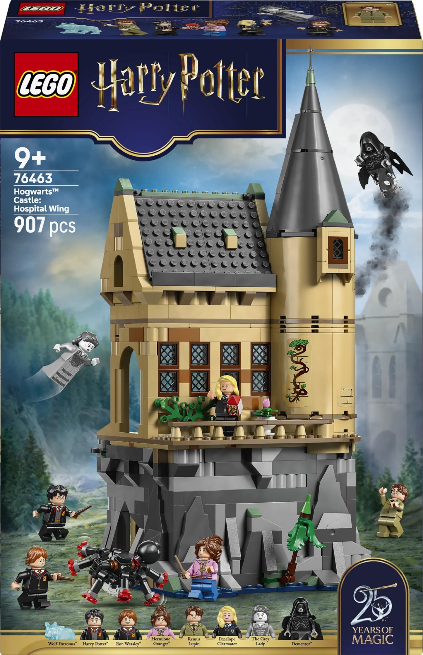 LEGO 76463 Harry Potter Hogwarts Castle : Hospital Wing Toy - DIY Miniature Model Kit with 7 Minifigures incl. Hermione & Ron