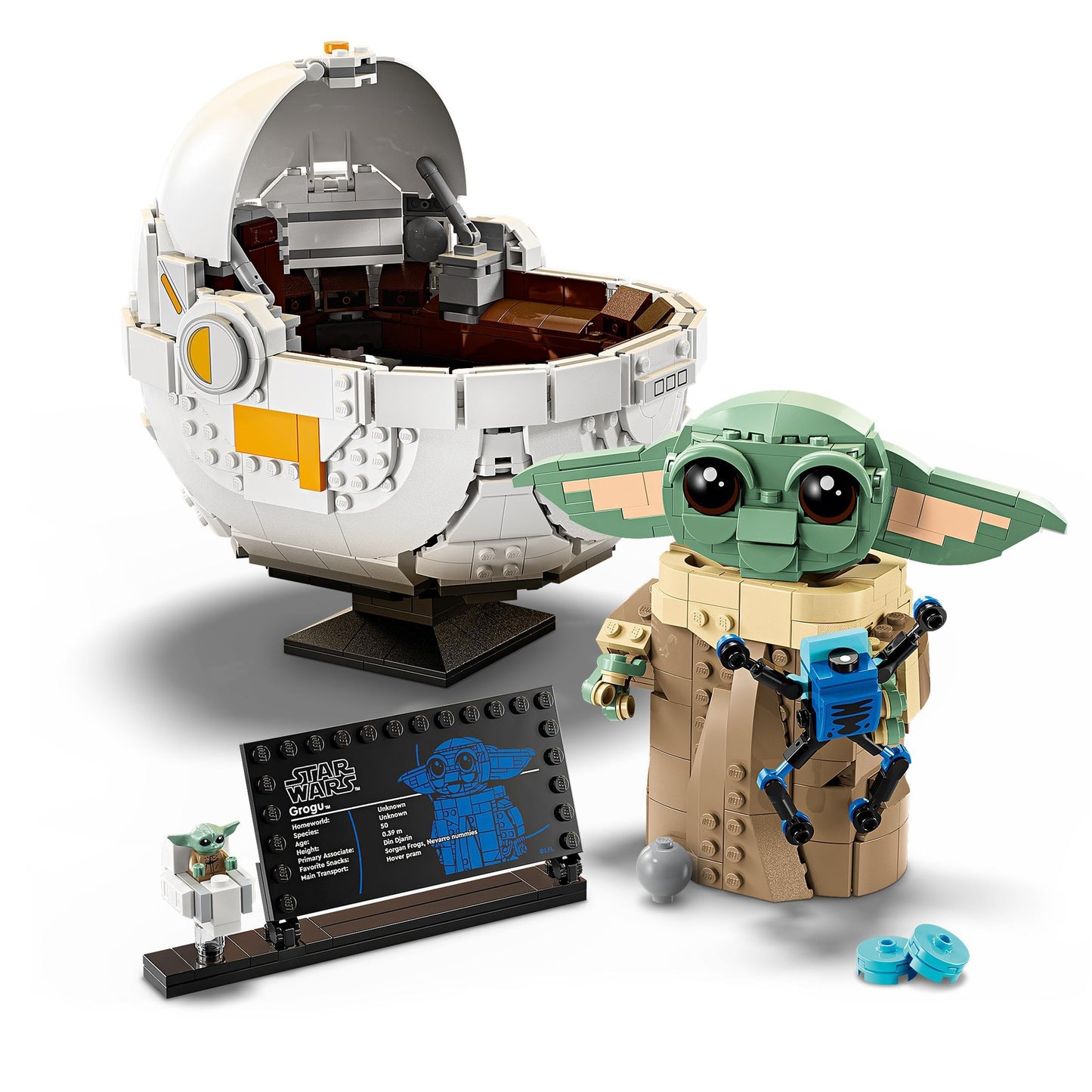 LEGO 75403 Star Wars Grogu with Hover Pram Building Toy Set