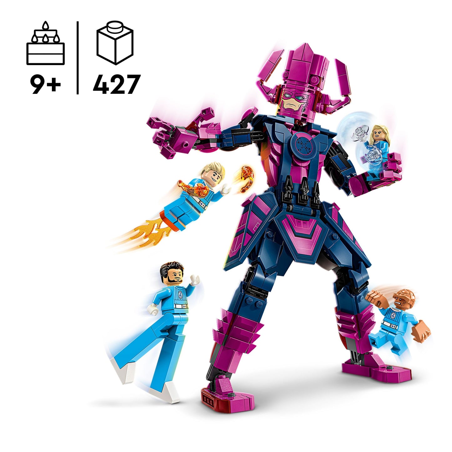 LEGO 76316 Marvel Fantastic Four vs. Galactus Construction Figure - Building Toy with Reed Richards, Invisible Woman, The Thing & Human Torch Minifigures
