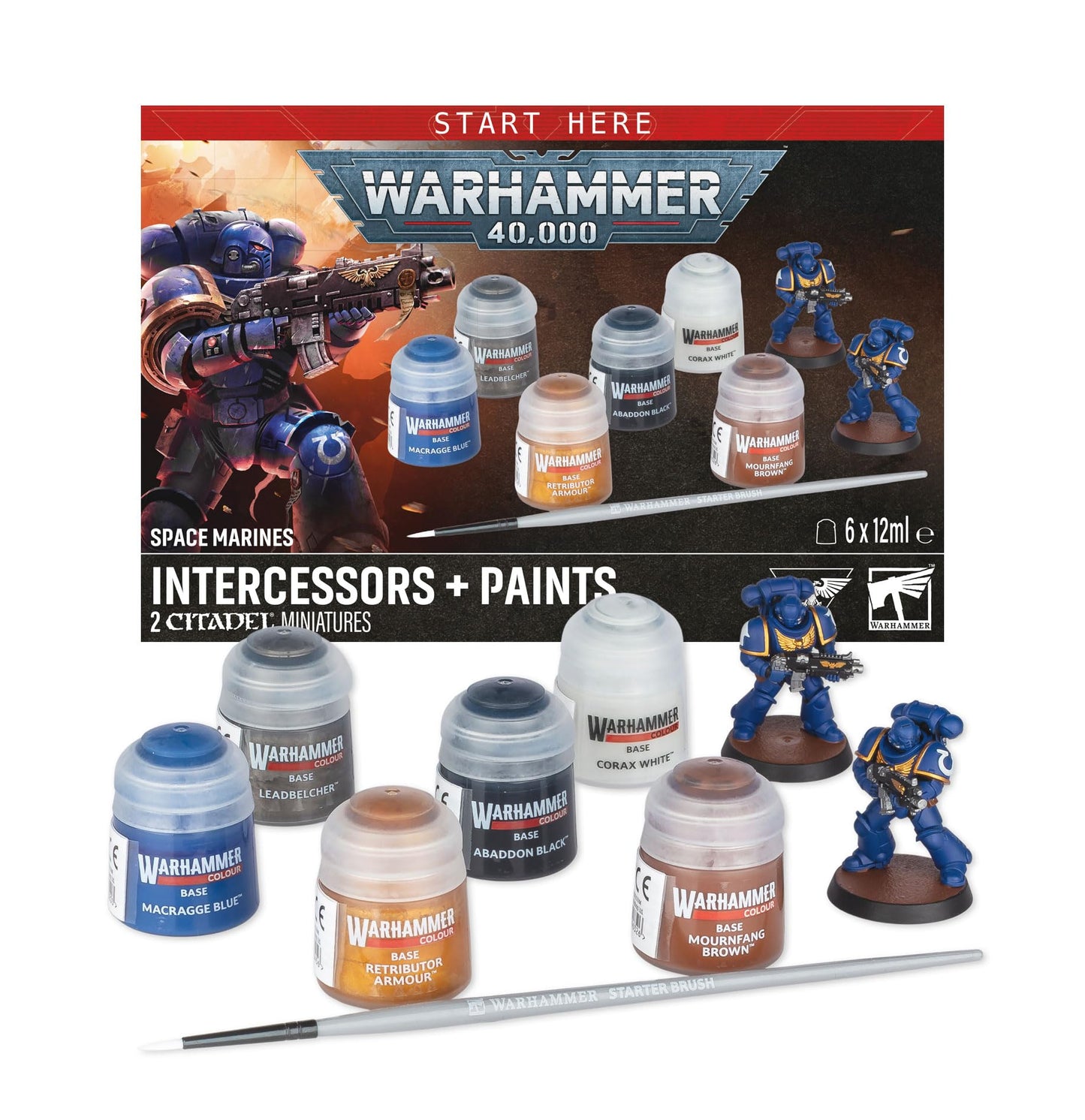 Warhammer 40,000 - Space Marine Intercessors + Paints (2026 Edition) - Games Workshop