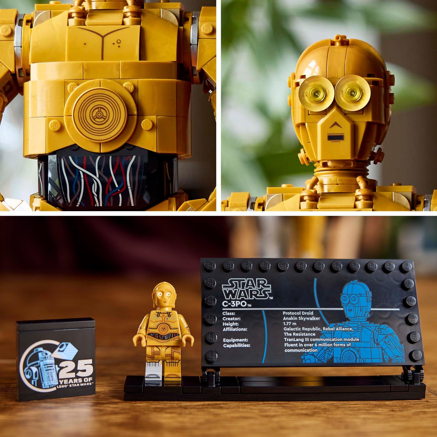 LEGO 75398 Star Wars C-3PO Droid Figure Building Set, Collectible Model Kit for Adults to Build with Character Minifigure and Display Stand