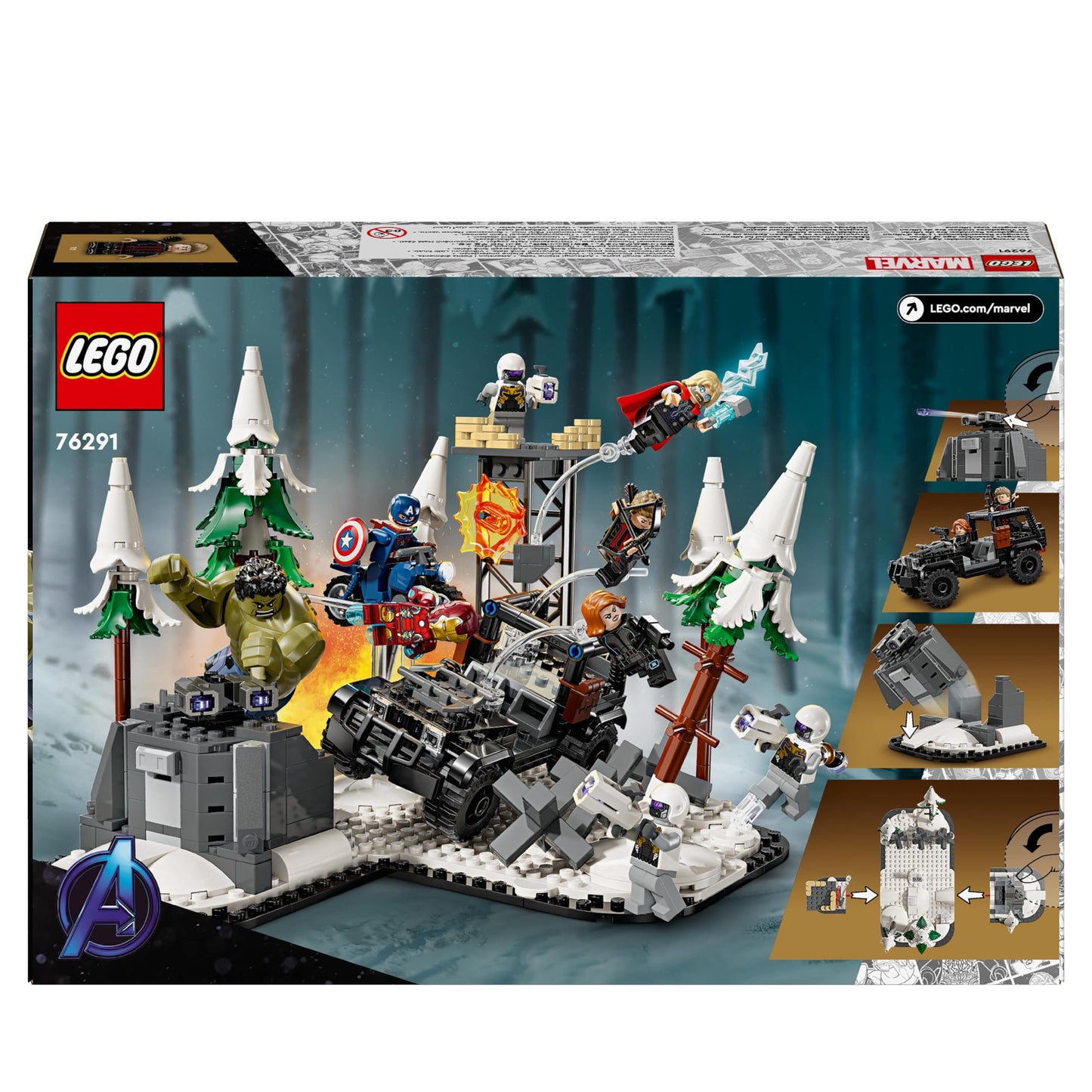 LEGO 76291 Marvel The Avengers Assemble : Age of Ultron, Buildable Super Hero Toy Set for 10 Plus Year Old Kids with 8 Minifigures Including Thor, Hulk and Iron Man