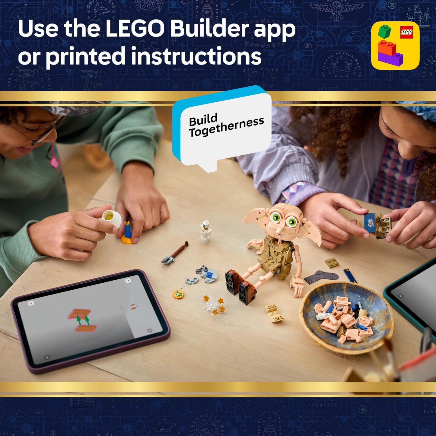 LEGO 76469 Harry Potter 2 in 1 Dobby the Free Elf Toy - Model Kit Transforms into a Kreacher Figure