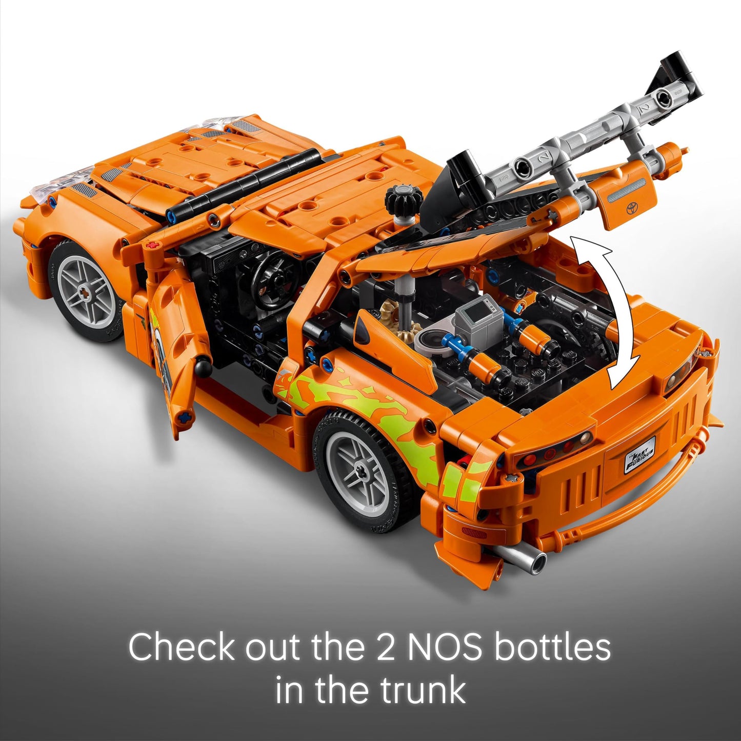 LEGO 42204 Technic Fast and Furious Toyota Supra MK4 Toy Car - 6 Cylinder Engine & Opening Doors