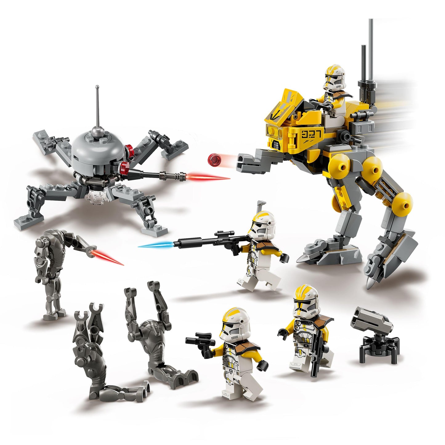 LEGO Star Wars 75431 327th Star Corps Clone Troopers Battle Pack - Collectible Toy incl. 4 Minifigures, 3 Battle Droid Figures & an AT-RT