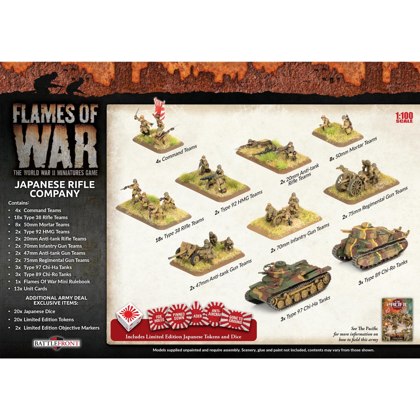 Flames of War - Japanese Rifle Company Army Deal - JPAB01