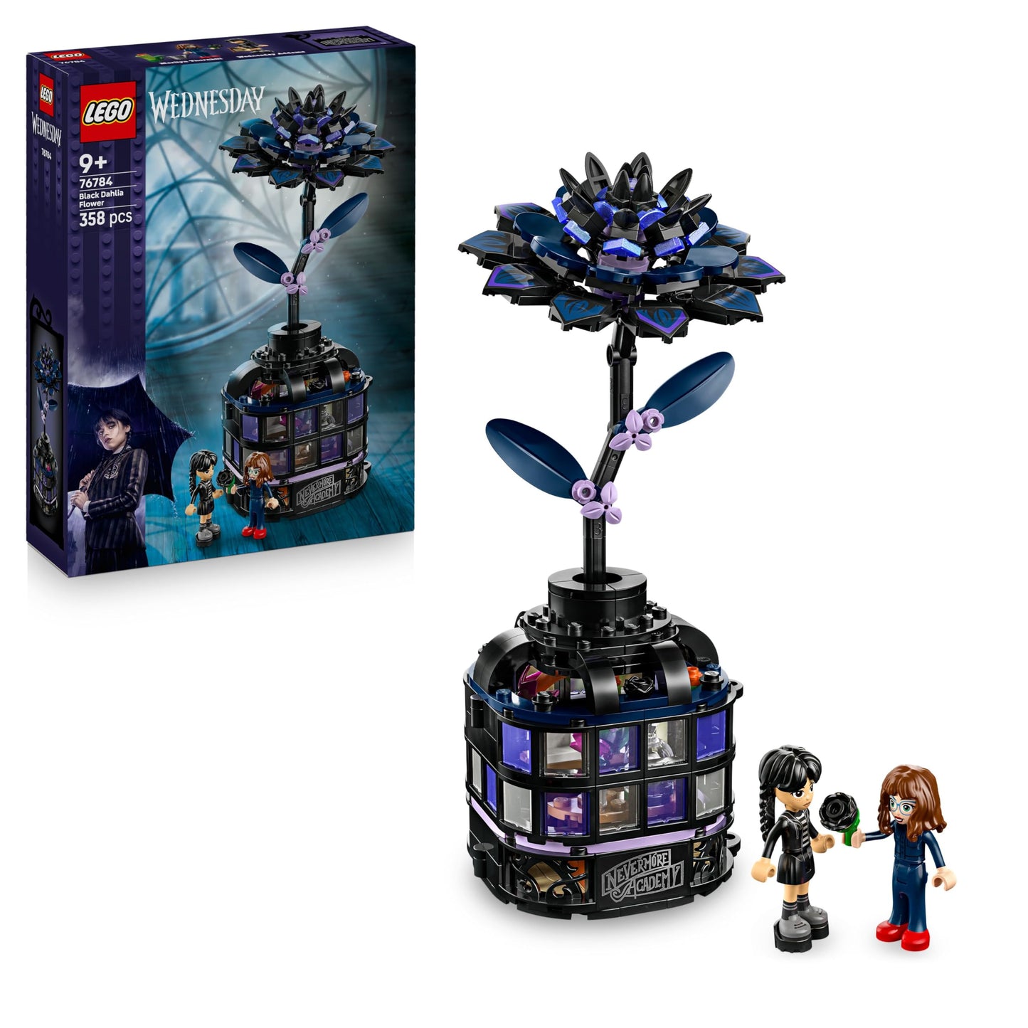 LEGO 76784 Wednesday Black Dahlia Flower with 2 Mini Dolls & Accessories