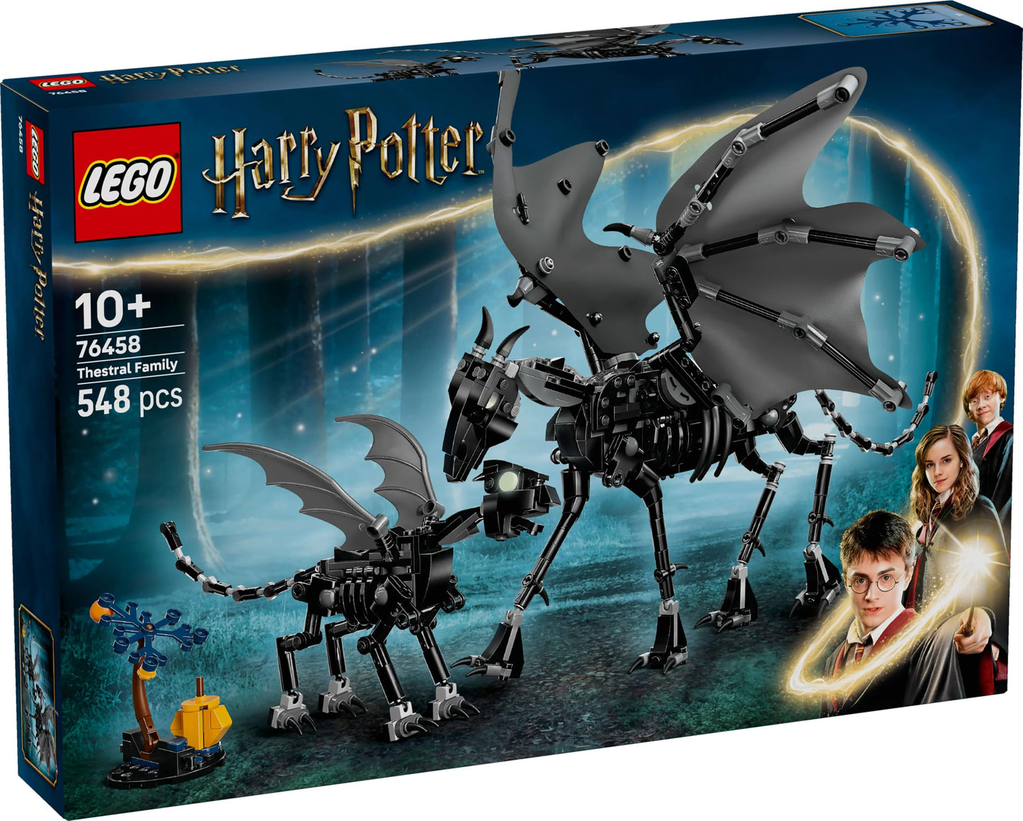 LEGO 76458 Harry Potter Thestral Family with Posable Wings, Head & Legs - incl. a Forbidden Forest Tree