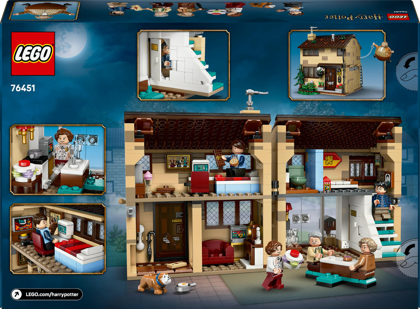 LEGO 76451 Harry Potter Privet Drive : Aunt Marge's Visit with 5 Minifigures & Inflated Aunt Marge Figure