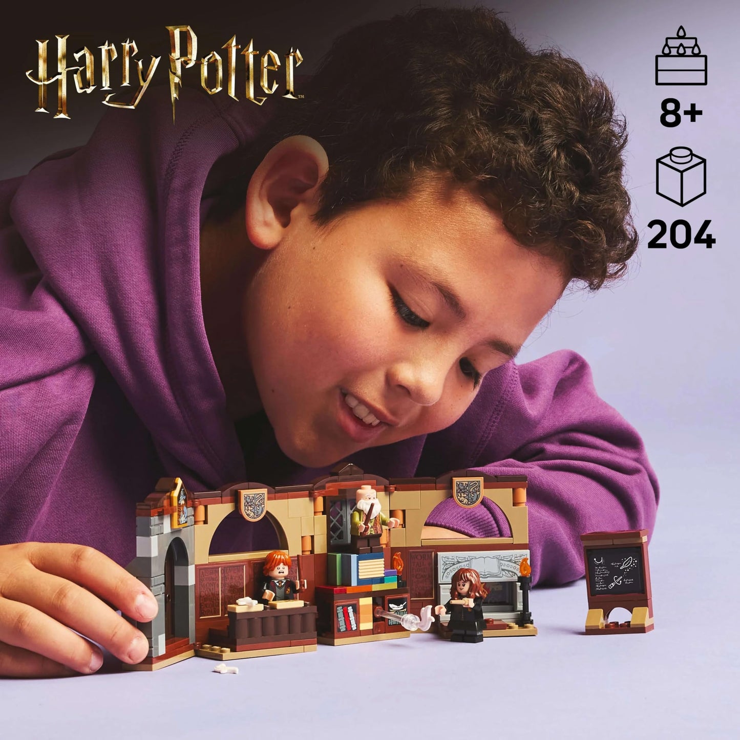 LEGO 76442 Harry Potter Hogwarts Castle : Charms Class Set with 3 Minifigures incl. Hermione Granger & Ron Weasley, Features Wingardium Levitation Function