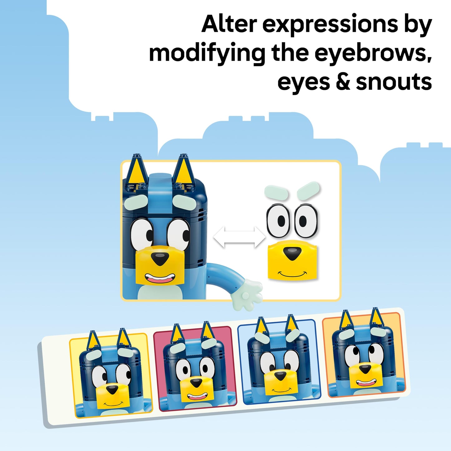 LEGO 11217 Bluey Brick-Built Bluey Family incl. 4 Figures w/Changing Expressions & Accessories