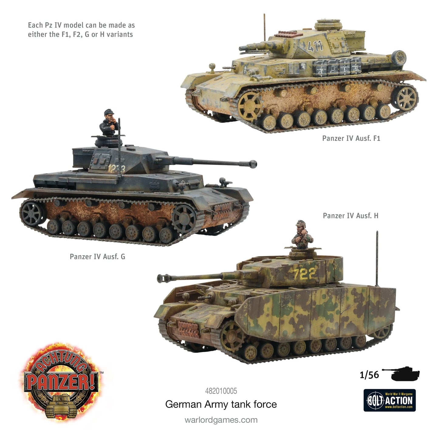 Achtung Panzer! German Army Tank Force - Bolt Action 28mm Scale - Warlord Games