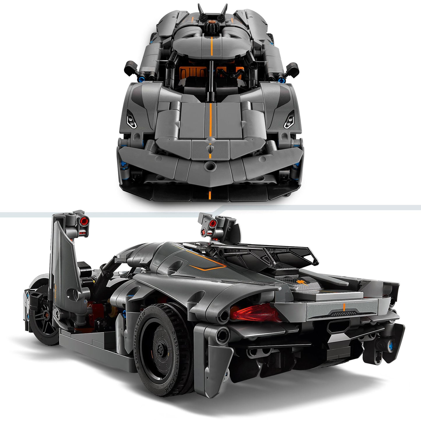 LEGO 42173 Technic Koenigsegg Jesko Absolut Grey Hypercar, Race Car Building Toy Set for Boys, Girls & Kids Aged 10 Plus, Buildable Vehicle Model Kit