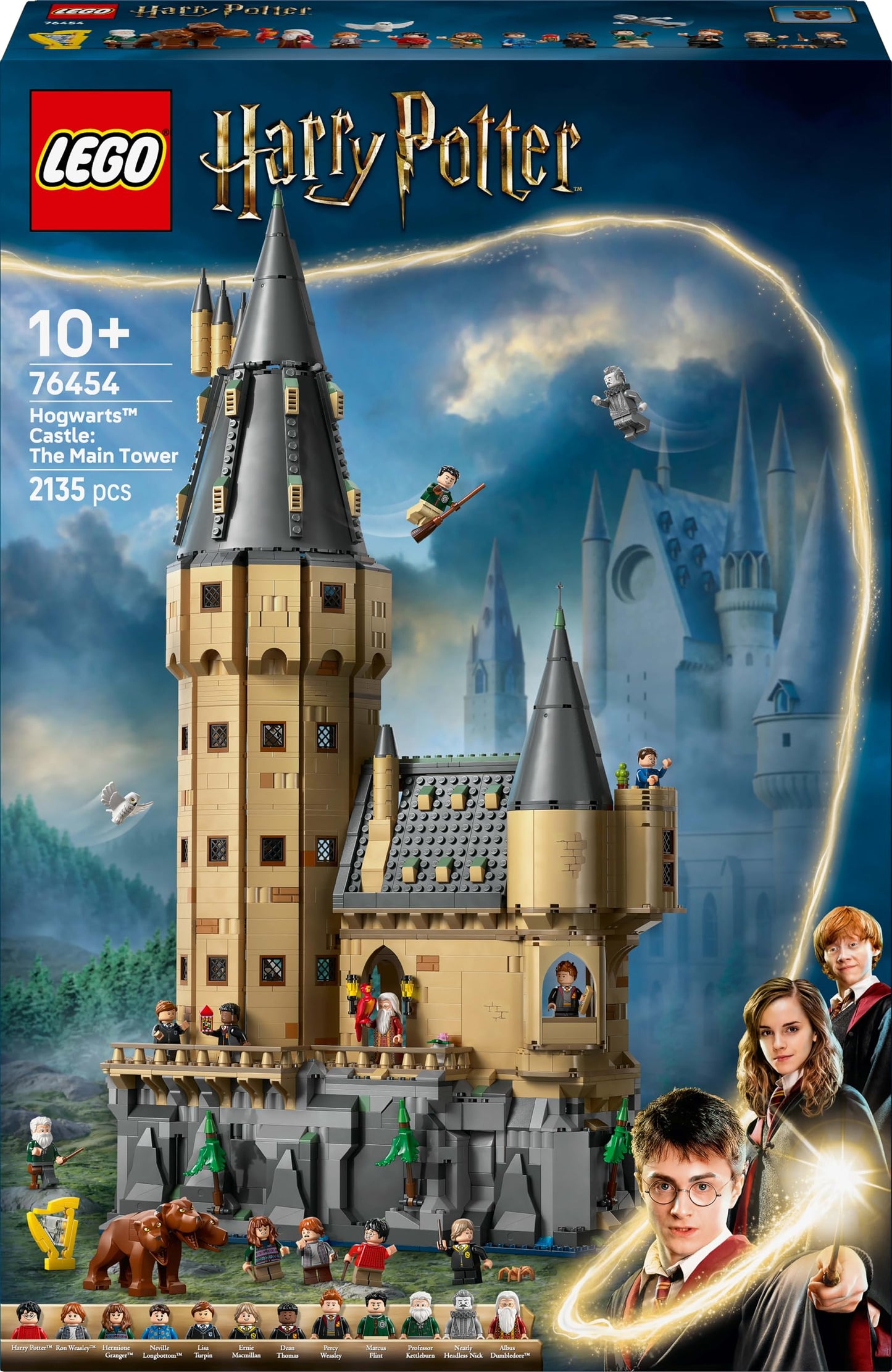 LEGO 76454 Harry Potter Hogwarts Castle : The Main Tower with Modular Flying Key & Wizard Chess Rooms, plus 12 Minifigures