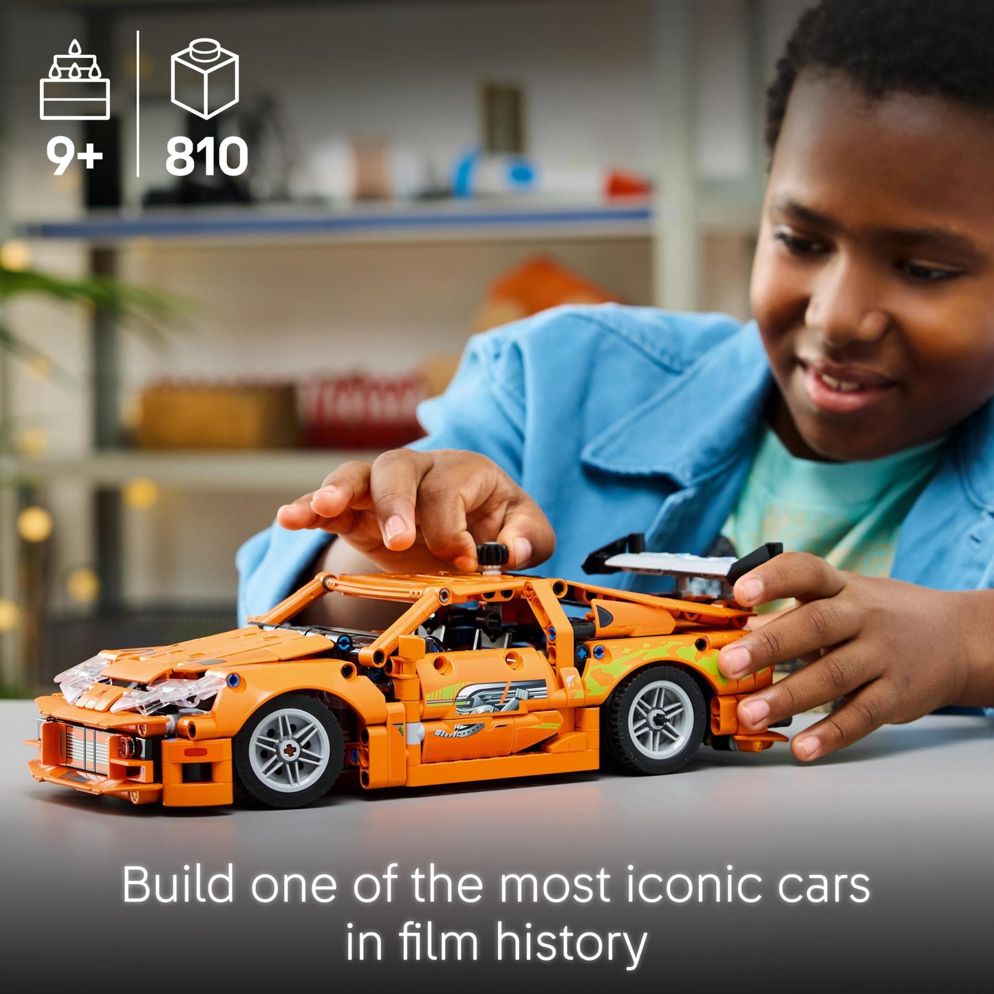 LEGO 42204 Technic Fast and Furious Toyota Supra MK4 Toy Car - 6 Cylinder Engine & Opening Doors