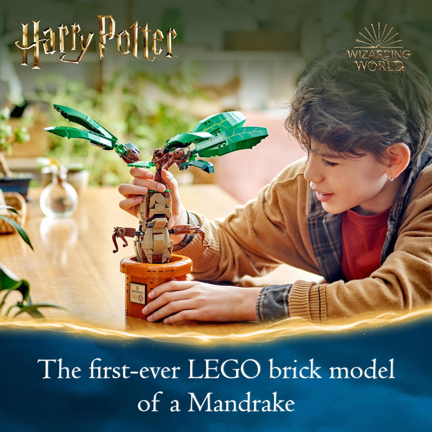 LEGO 76433 Harry Potter Mandrake Plant Toy Figure and Pot, Magical Set, Wizarding World Gift Idea for Girls, Boys and Fans, Imaginative Kids, Bedroom Decoration or Desk Accessory 76433
