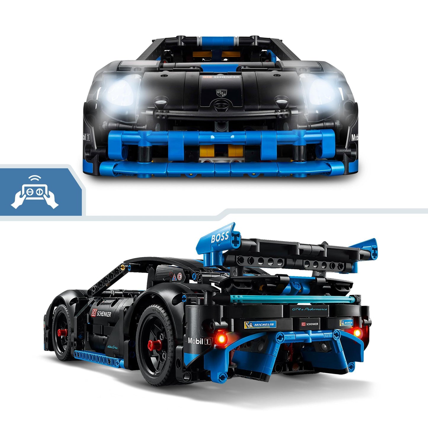 LEGO 42176 Technic Porsche GT4 e-Performance Race Car Toy for 10 Plus Year Old Boys & Girls, Model Vehicle with Remote Control Action