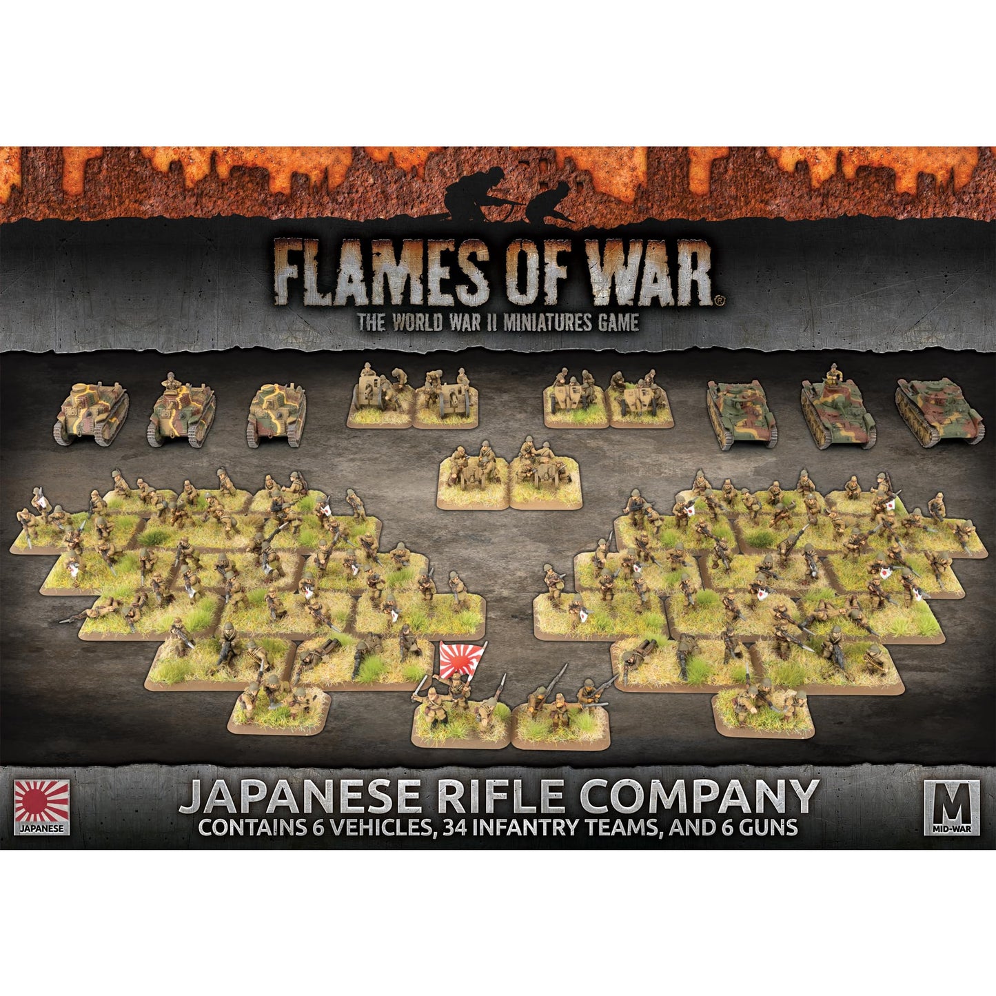 Flames of War - Japanese Rifle Company Army Deal - JPAB01