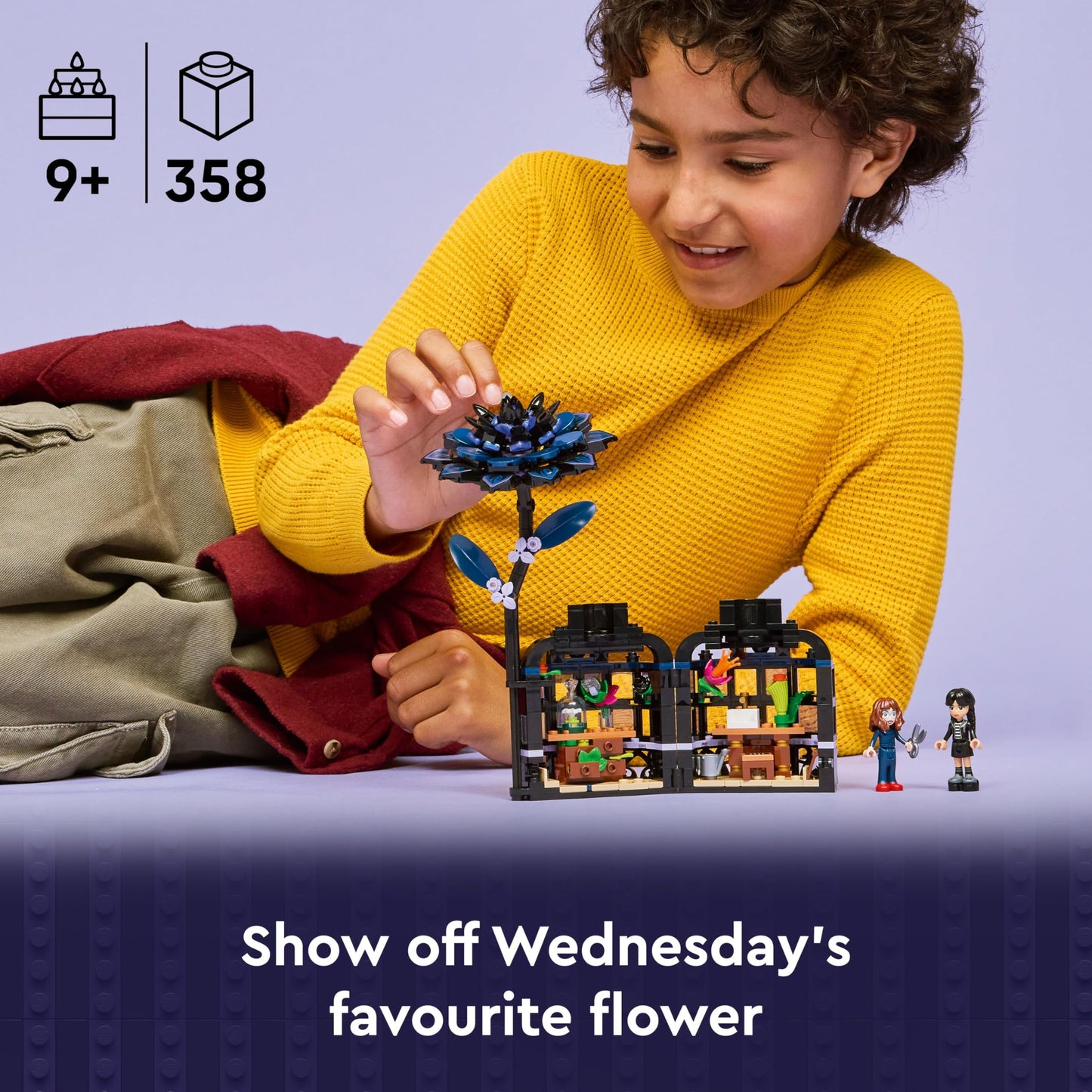 LEGO 76784 Wednesday Black Dahlia Flower with 2 Mini Dolls & Accessories