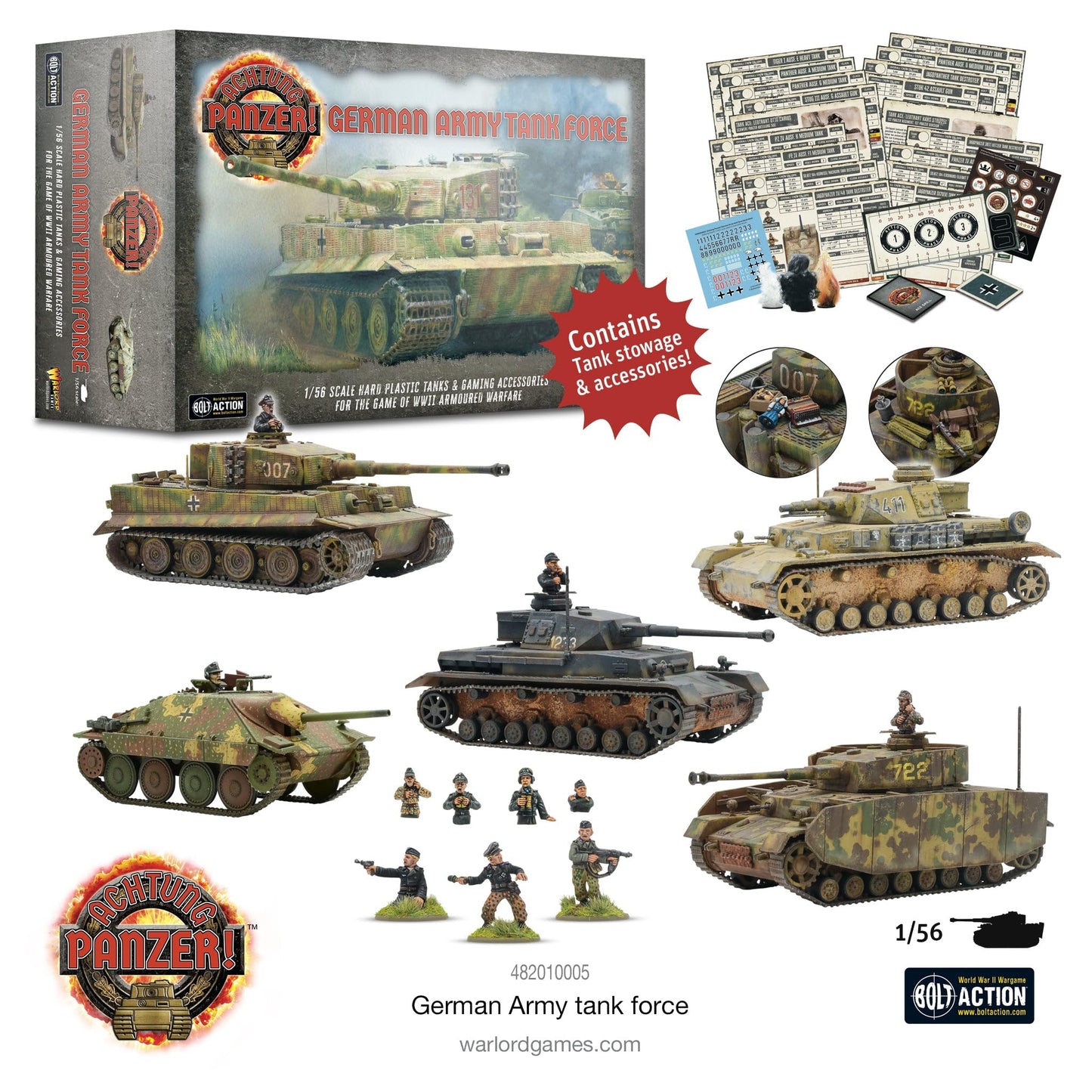 Achtung Panzer! German Army Tank Force - Bolt Action 28mm Scale - Warlord Games