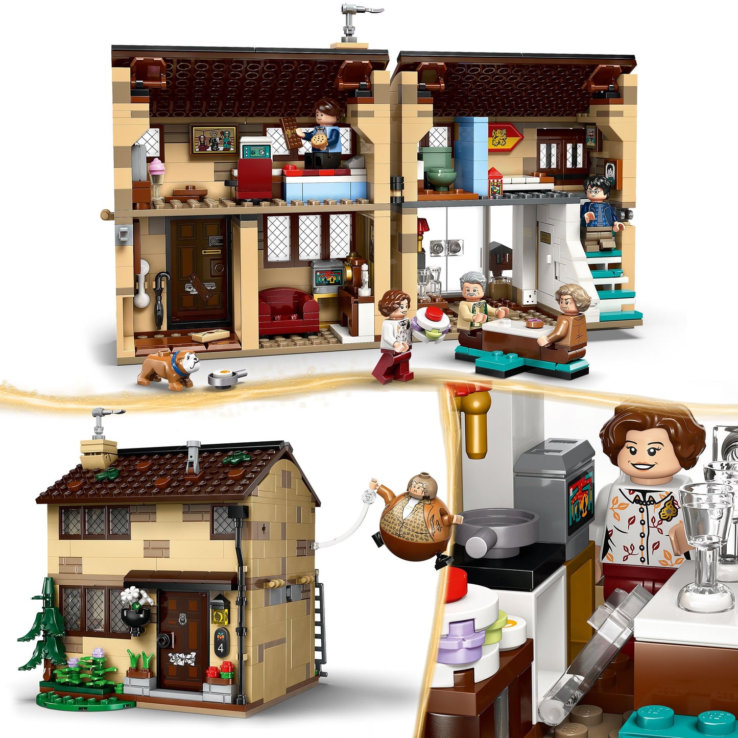LEGO 76451 Harry Potter Privet Drive : Aunt Marge's Visit with 5 Minifigures & Inflated Aunt Marge Figure