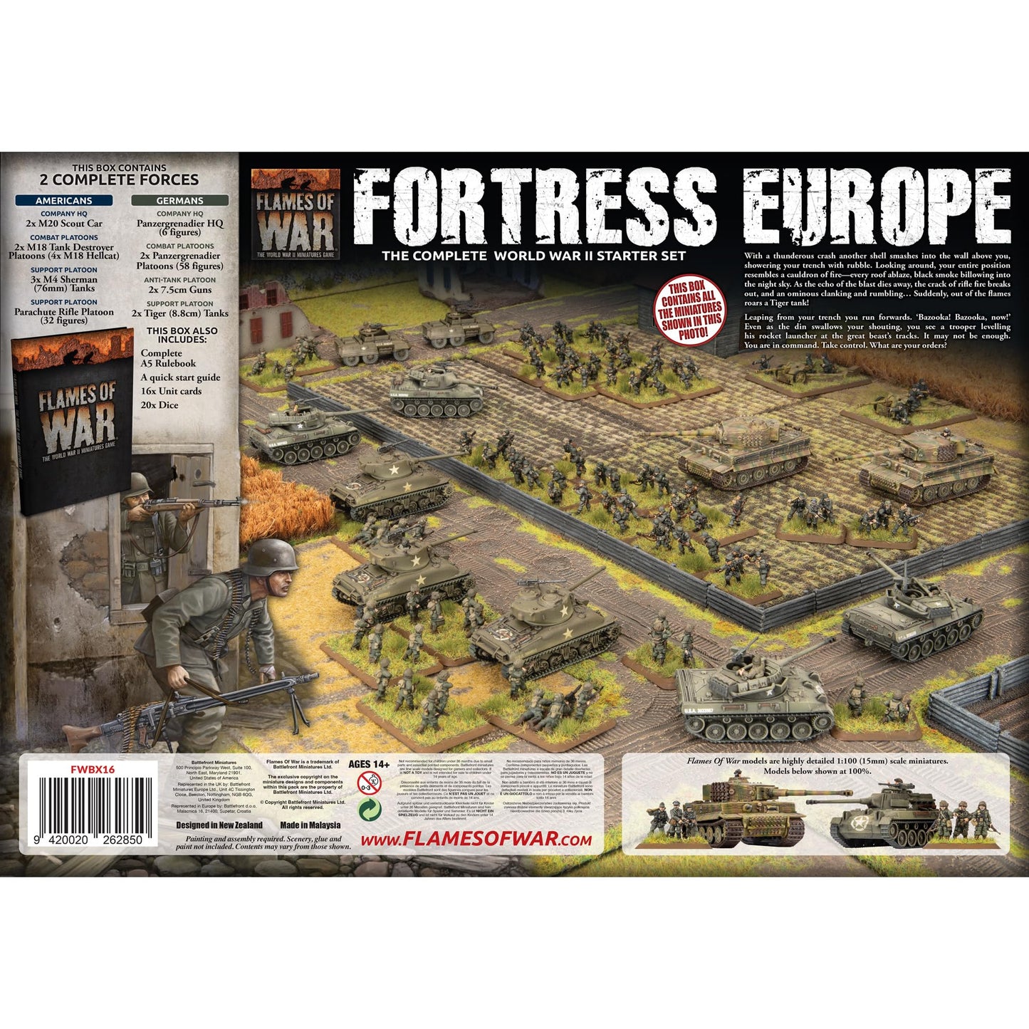 Flames of War - Fortress Europe : Starter Set - Americans v Germans FWBX16