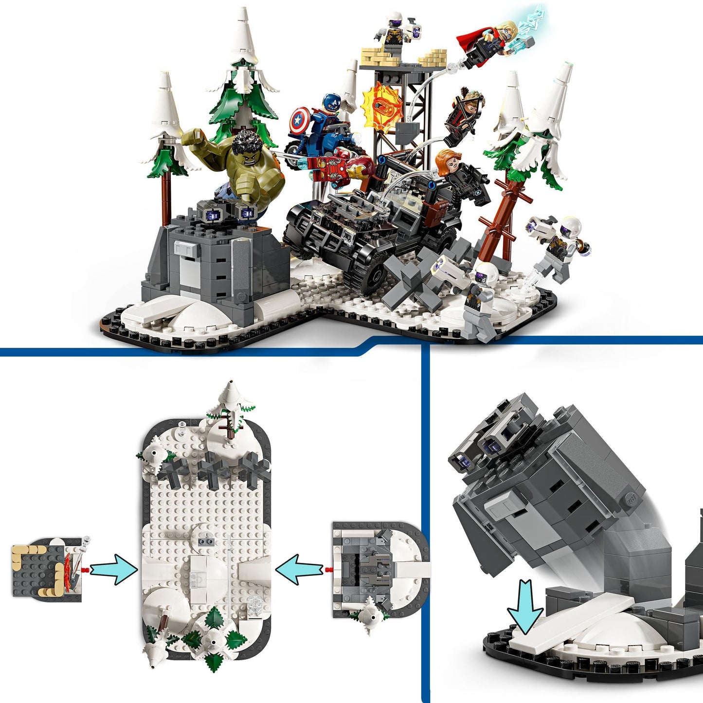LEGO 76291 Marvel The Avengers Assemble : Age of Ultron, Buildable Super Hero Toy Set for 10 Plus Year Old Kids with 8 Minifigures Including Thor, Hulk and Iron Man