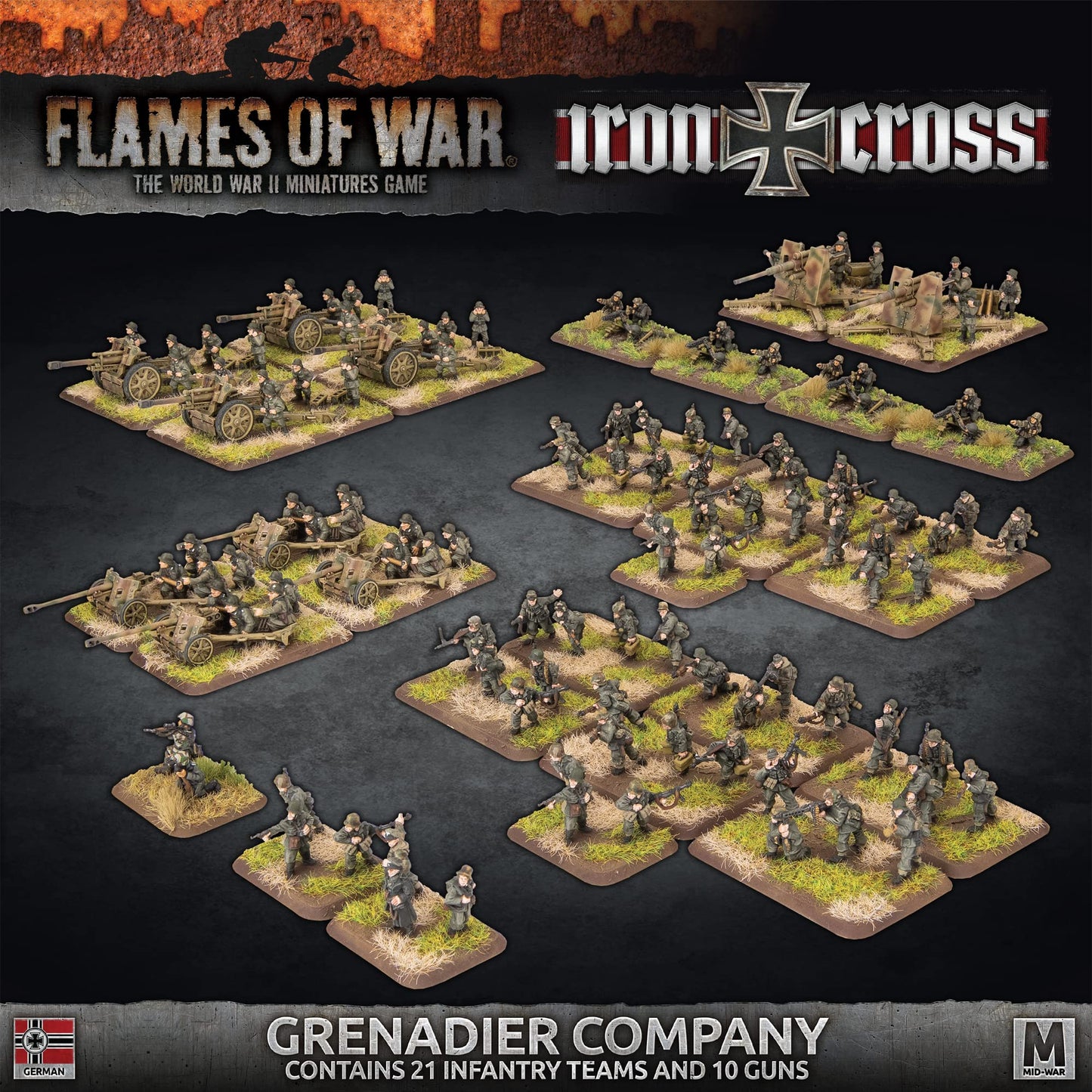 Flames of War - German Iron Cross Grenadier Company Army Deal - GEAB23