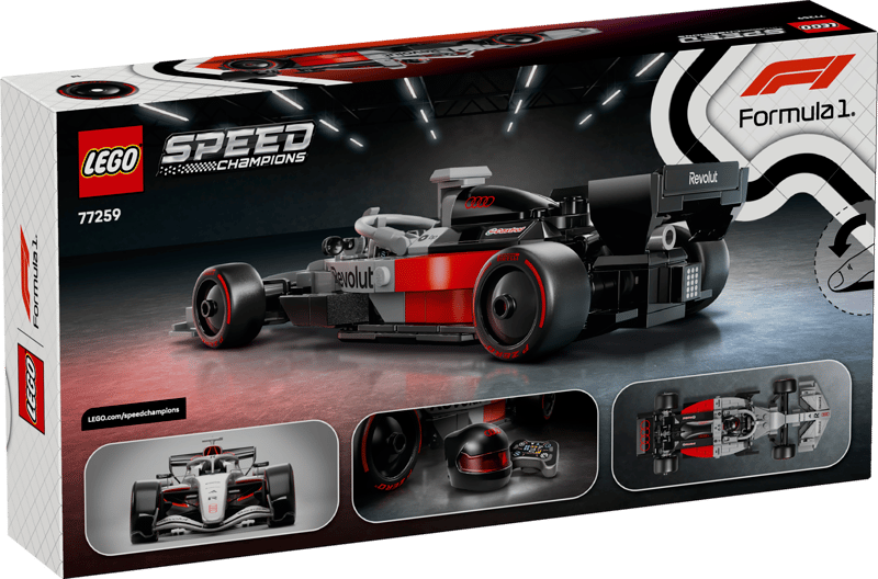 LEGO 77259 Speed Champions Audi Revolut F1 Team R26 Race Car Toy - Model Kit with Collectible Driver Minifigure