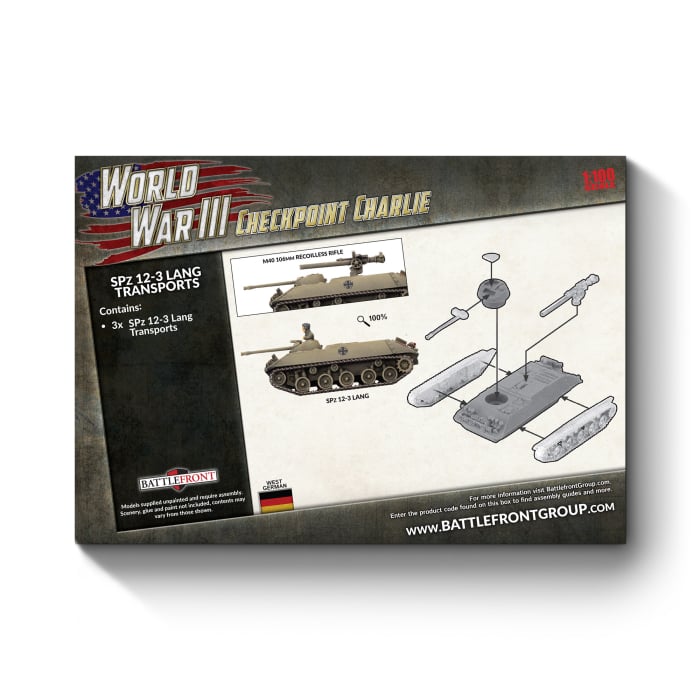 German SPz 12-3 Lang Transport Platoon - WWIII Checkpoint Charlie - TGBX22 - Battlefront Miniatures