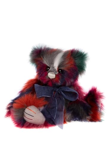 Charlie Bears – Piggledy | 2023 Teddy Bear Multicoloured Soft Plush Stuffed Toy With Bow Collectable Cute Small