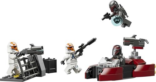 LEGO 75449 Star Wars Siege of Mandalore Battle Pack - Action Toy w/ 2 Mandalorian & 2 Clone Trooper Minifigures plus a Speeder Bike and Blasters