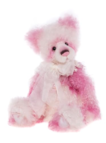 Charlie Bears – Burnett | 2023 Alpaca and Mohair Collectable Handmade Fully Jointed Teddy Pink Fur Detailing