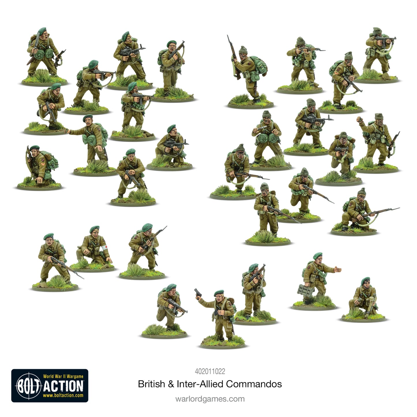 Bolt Action : British & Inter-Allied Commandos - 28mm Scale - Warlord Games